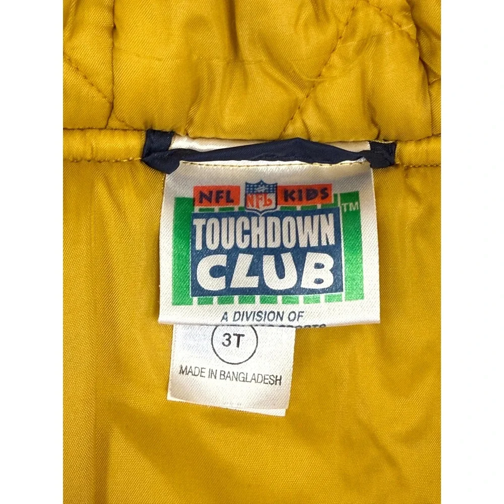 NFL Touchdown Club Los Angeles Rams Kids Vintage Puffer Jacket‎ Blue Yellow 3T